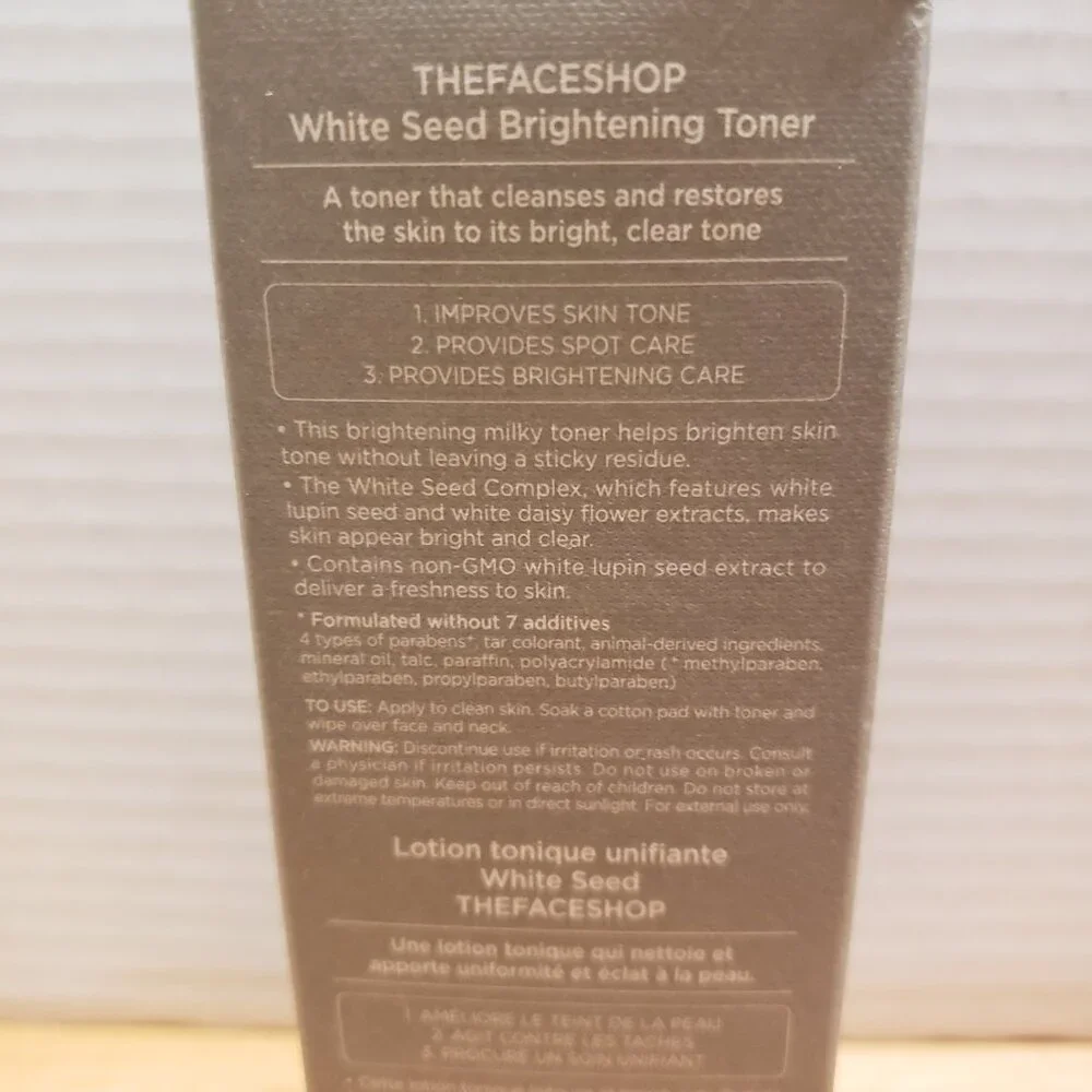 The Face Shop White Seed Brightening Toner Logion 5.4 fl. oz. New in‎ Box
